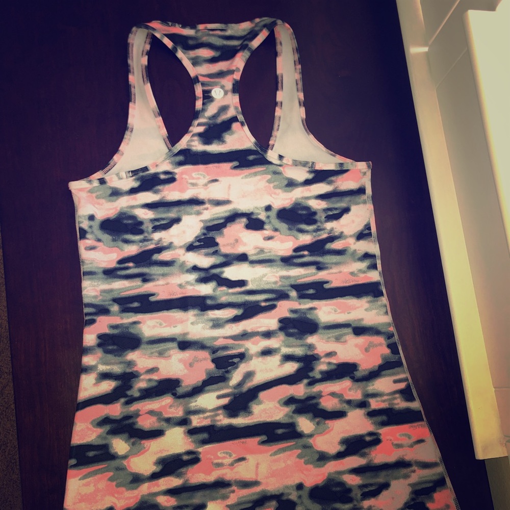 Pink lululemon camo top